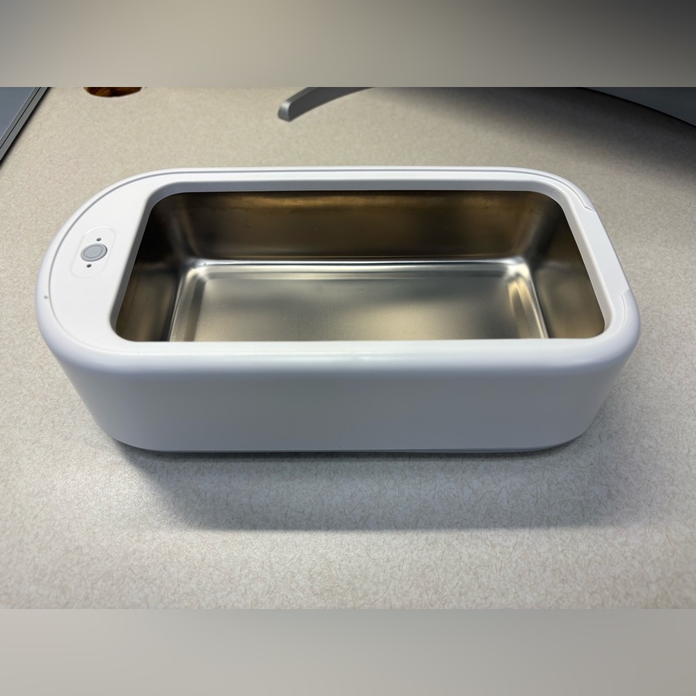 White and Silver Ultrasonic Cleaner for Jewelry, Watch and Retainer